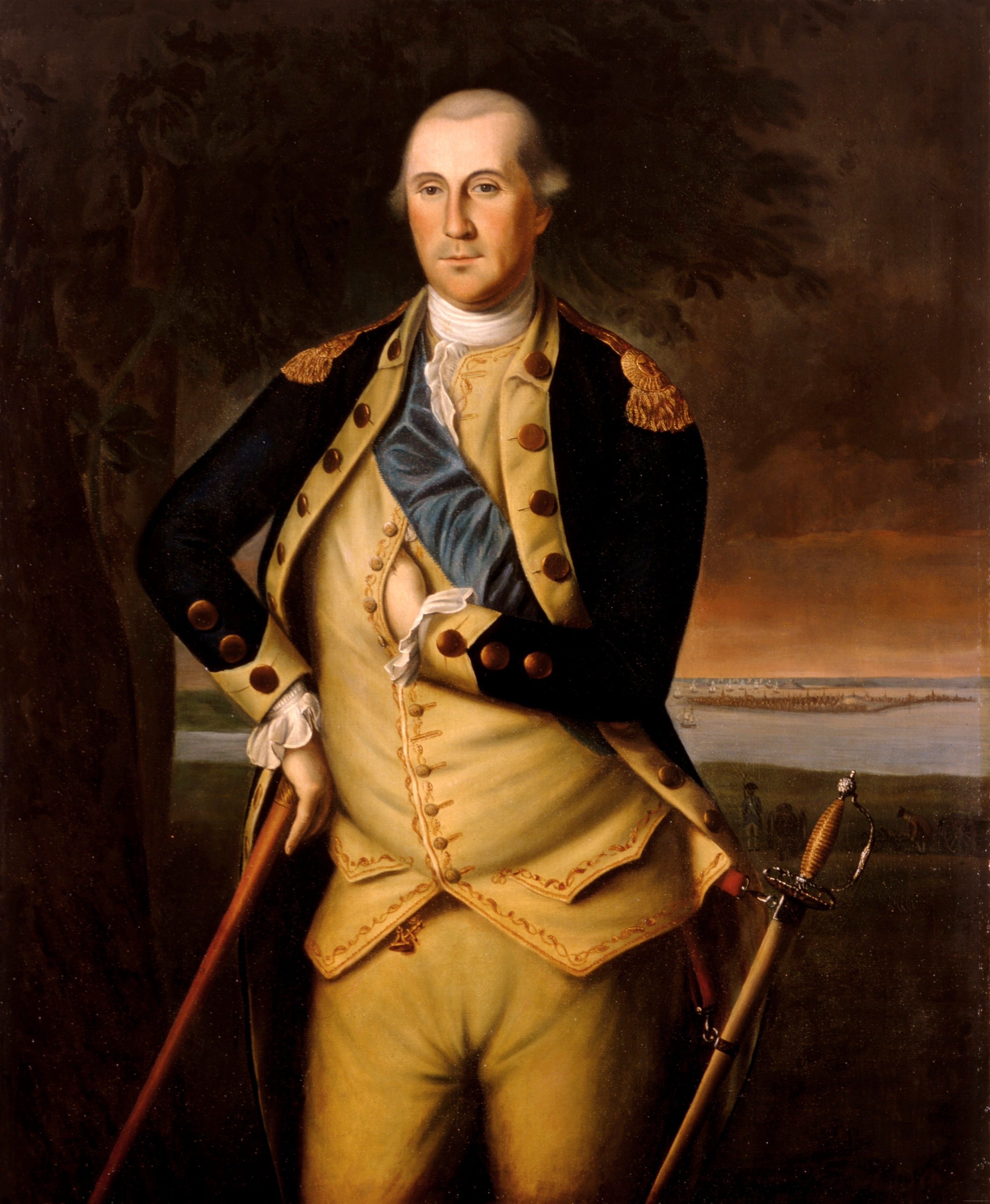 1776 Portrait of George Washington by Charles Willson Peale. Oil on Canvas.