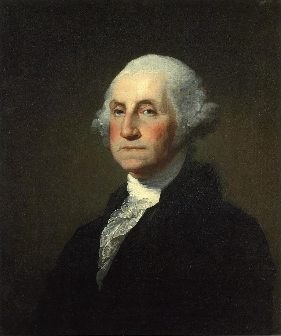 Gilbert Stuart's Williamstown Portrait of George Washington, Oil on Canvas, painted after 1796