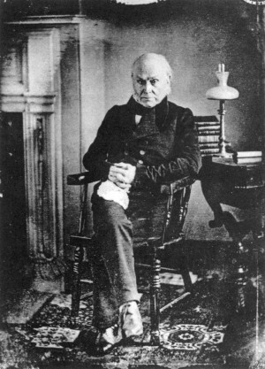 John Quincy Adams daguerreotype (early form of photograph) of Adams taken by Philip Haas in 1843